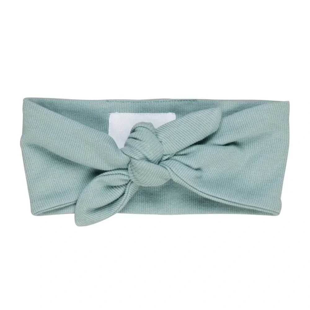 Sage Green Organic Cotton Knotted Headband